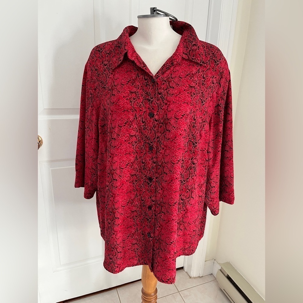 Elisabeth by Liz Claiborne red ladies blouse size 22